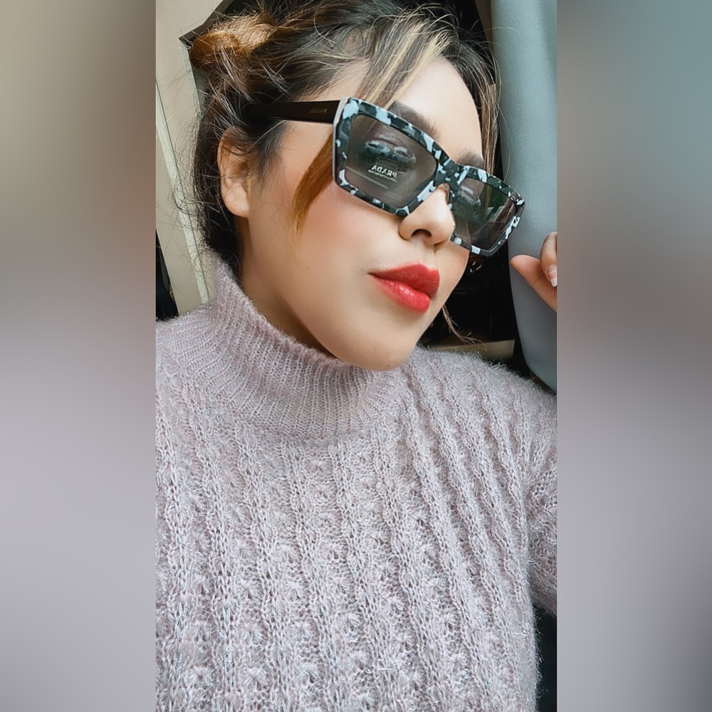 Prada Tortoiseshell Black & White Square Sunglasses - Picture 4 of 16